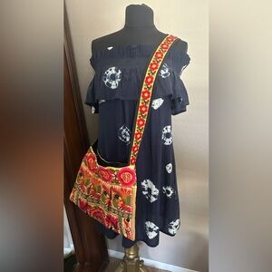 One of a kind Chinese colorful embroidered crossbody